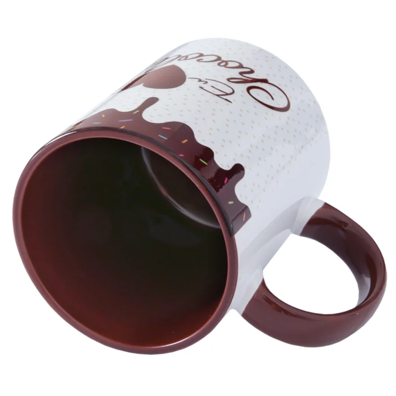 Caneca de Cerâmica Branca Cabo Colorido 325 ml - Imagem 7