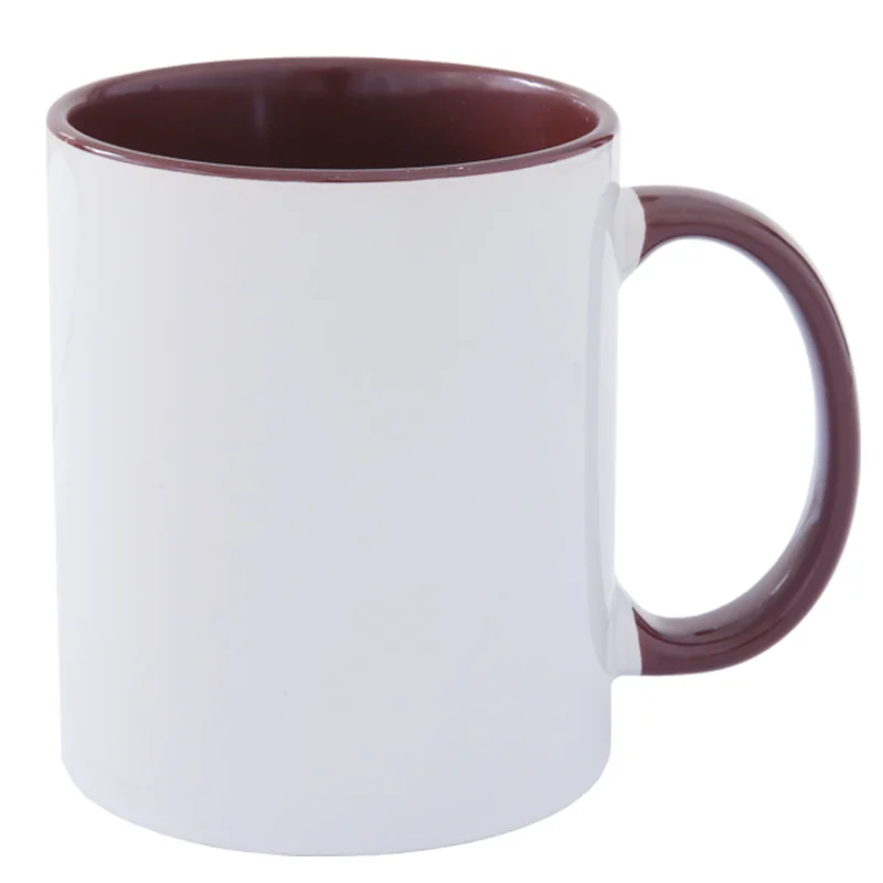 Caneca de Cerâmica Branca Cabo Colorido 325 ml - Imagem 9